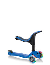 Globber EVO 4 في 1 مع أضواء، أزرق بحري
